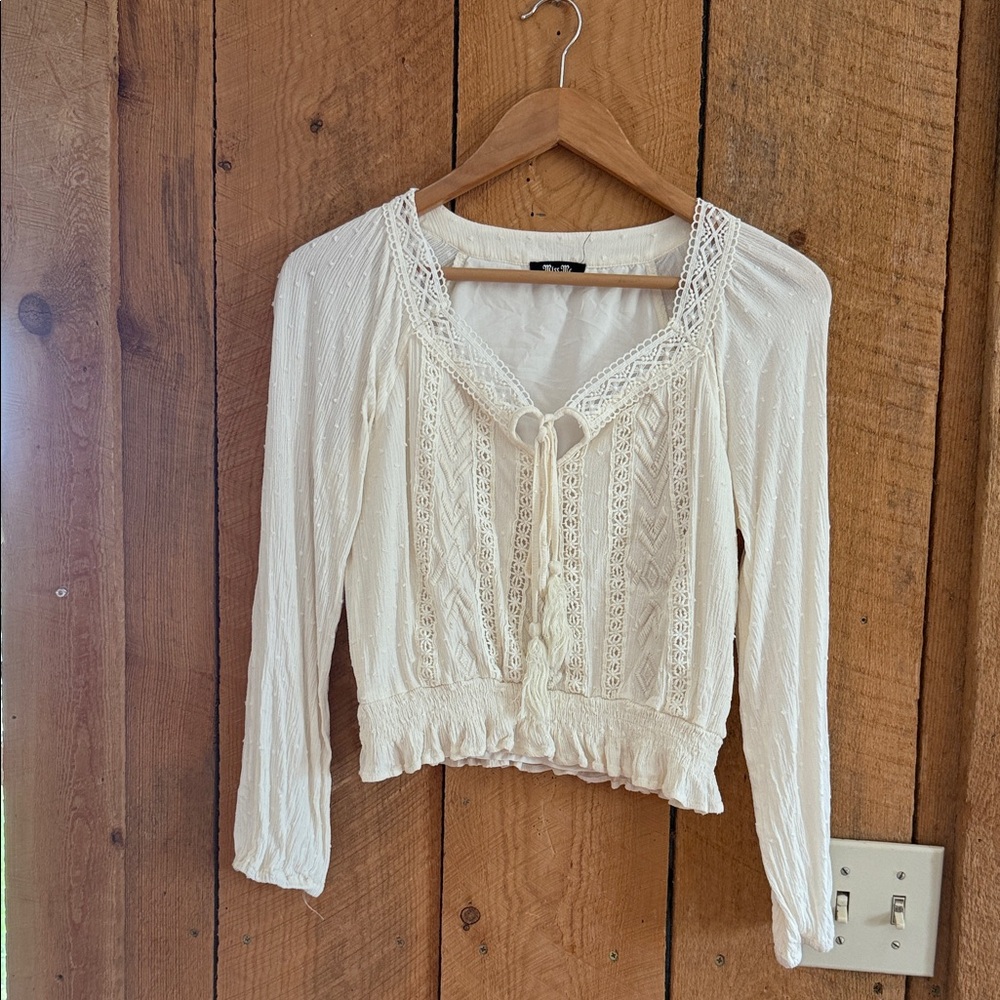 Miss Me Cream Lace Blouse